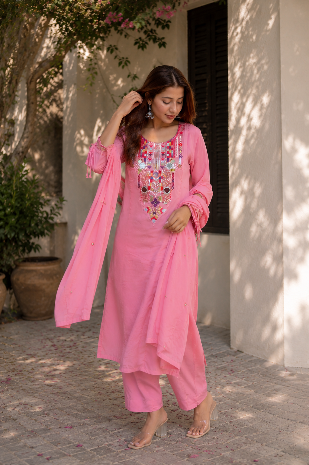 Tassled Embroidered Outfit