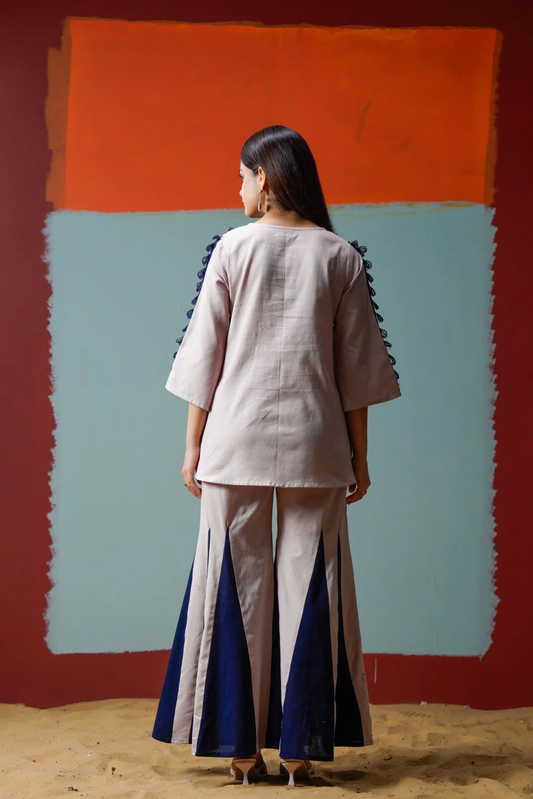 Tatva Indi Cream Cotton Co-ord Set