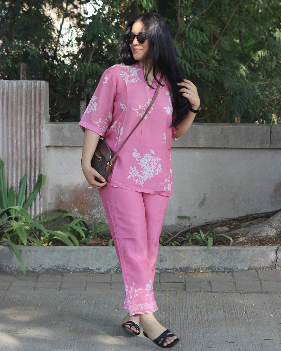BLUSH BLOOM PURE COTTON SILK CO-ORD SET