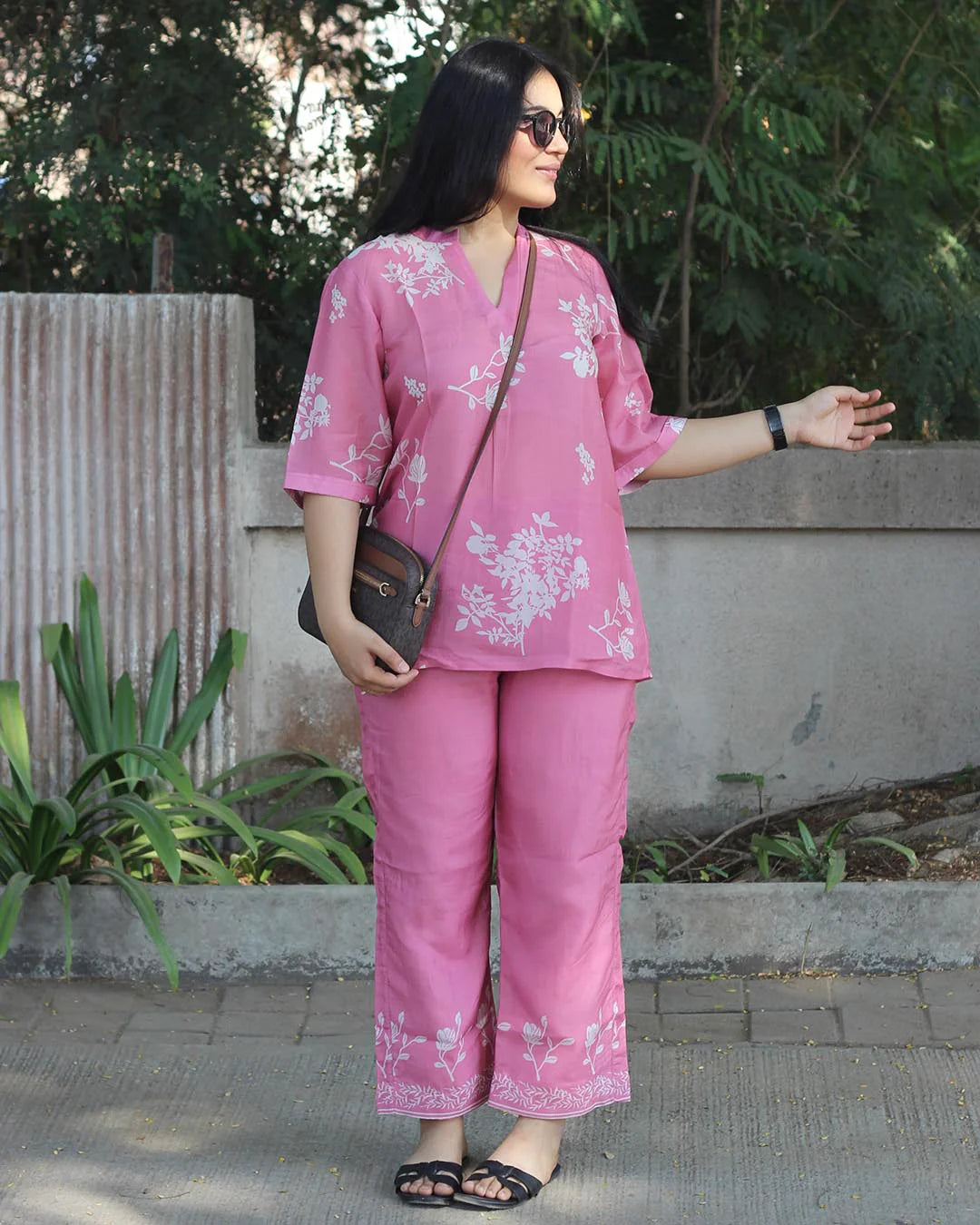 BLUSH BLOOM PURE COTTON SILK CO-ORD SET