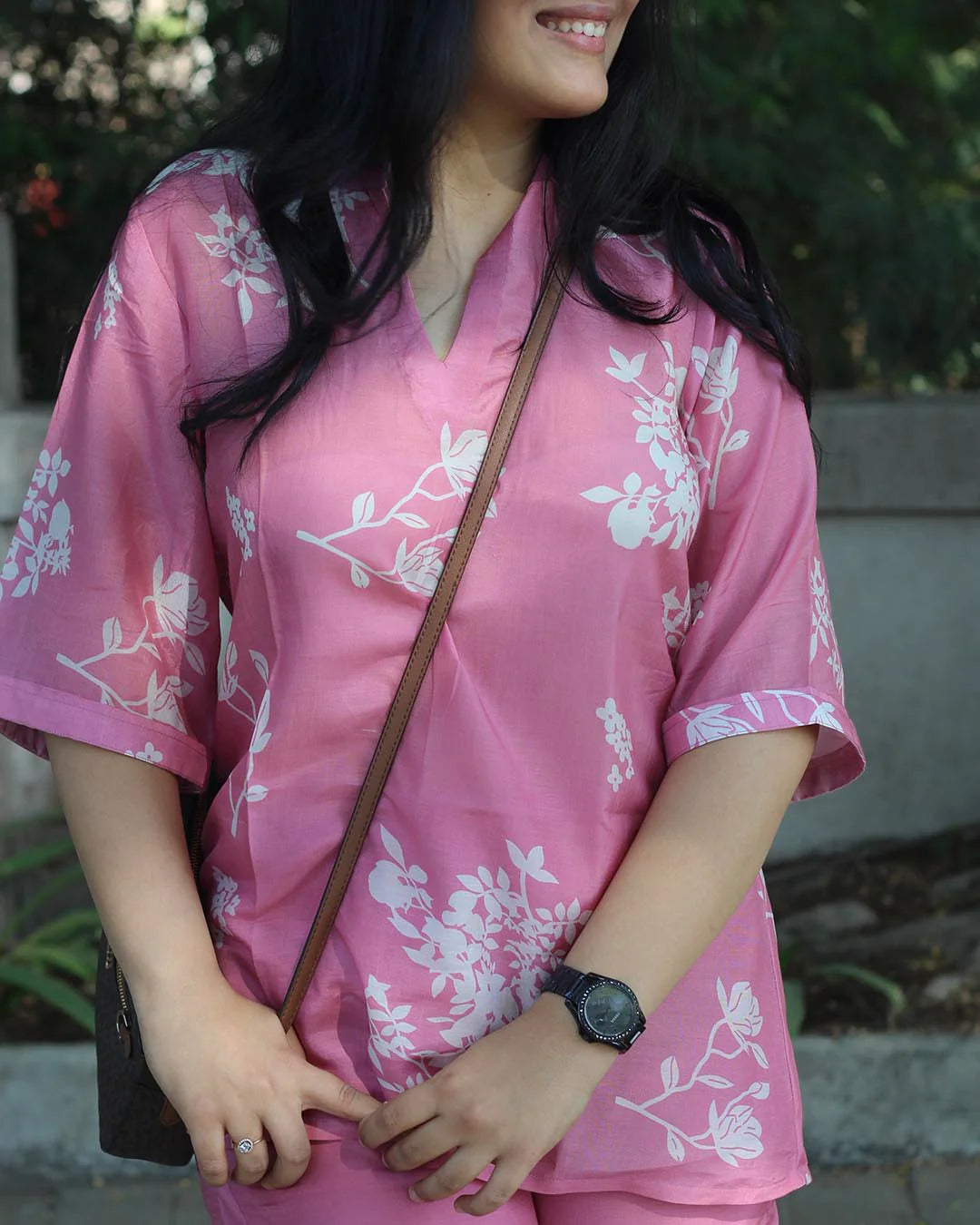 BLUSH BLOOM PURE COTTON SILK CO-ORD SET