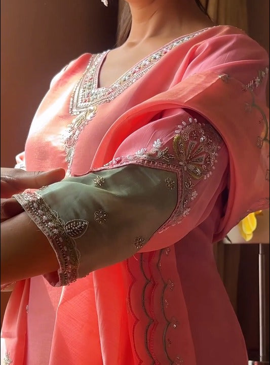 Elegant Blush Pink Ethnic Kurta Set for Women