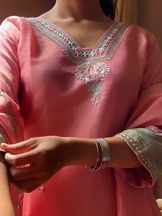 Elegant Blush Pink Ethnic Kurta Set for Women