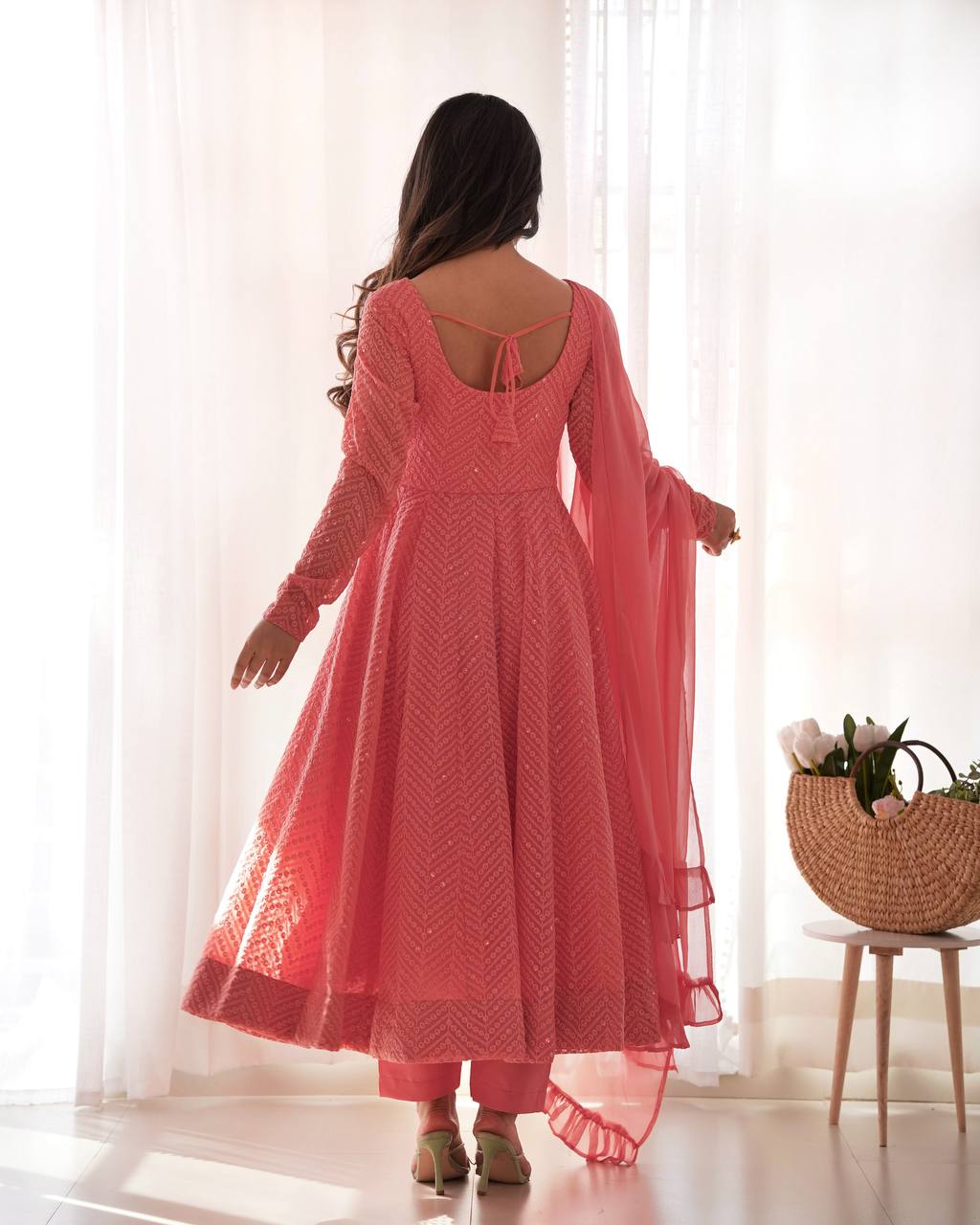 Gulnaar Georgette Anarkali
