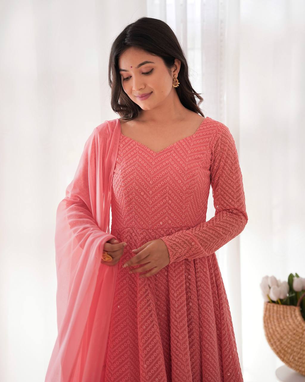 Gulnaar Georgette Anarkali