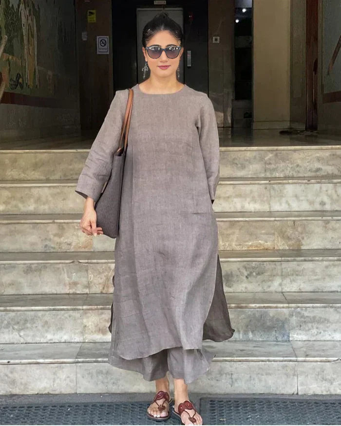 Women's Cotton Kurta pant sets - Gray (Copy)