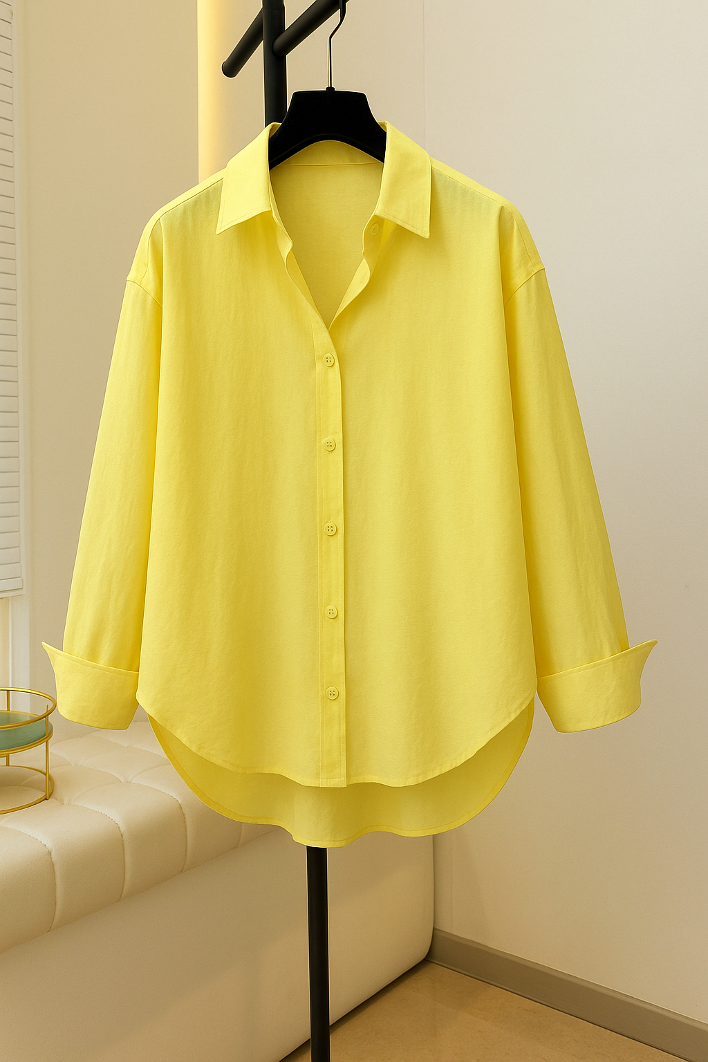 Must Have Bamboo Poplin Shirt Yellow