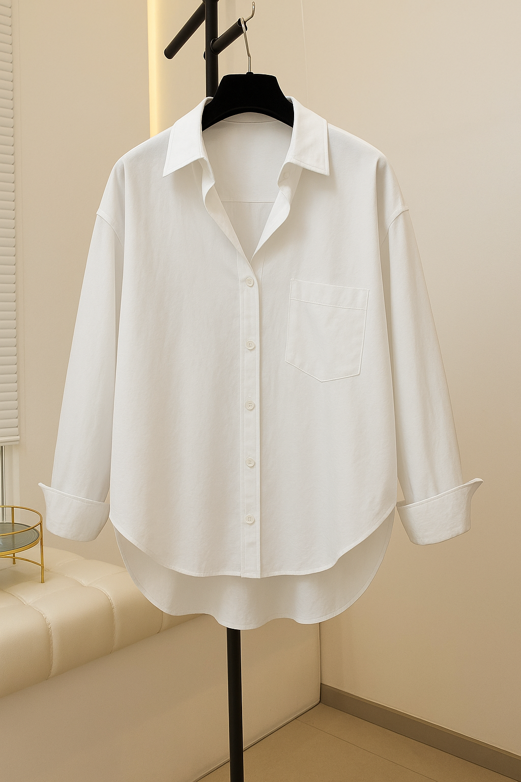 Must Have Bamboo Poplin Shirt White