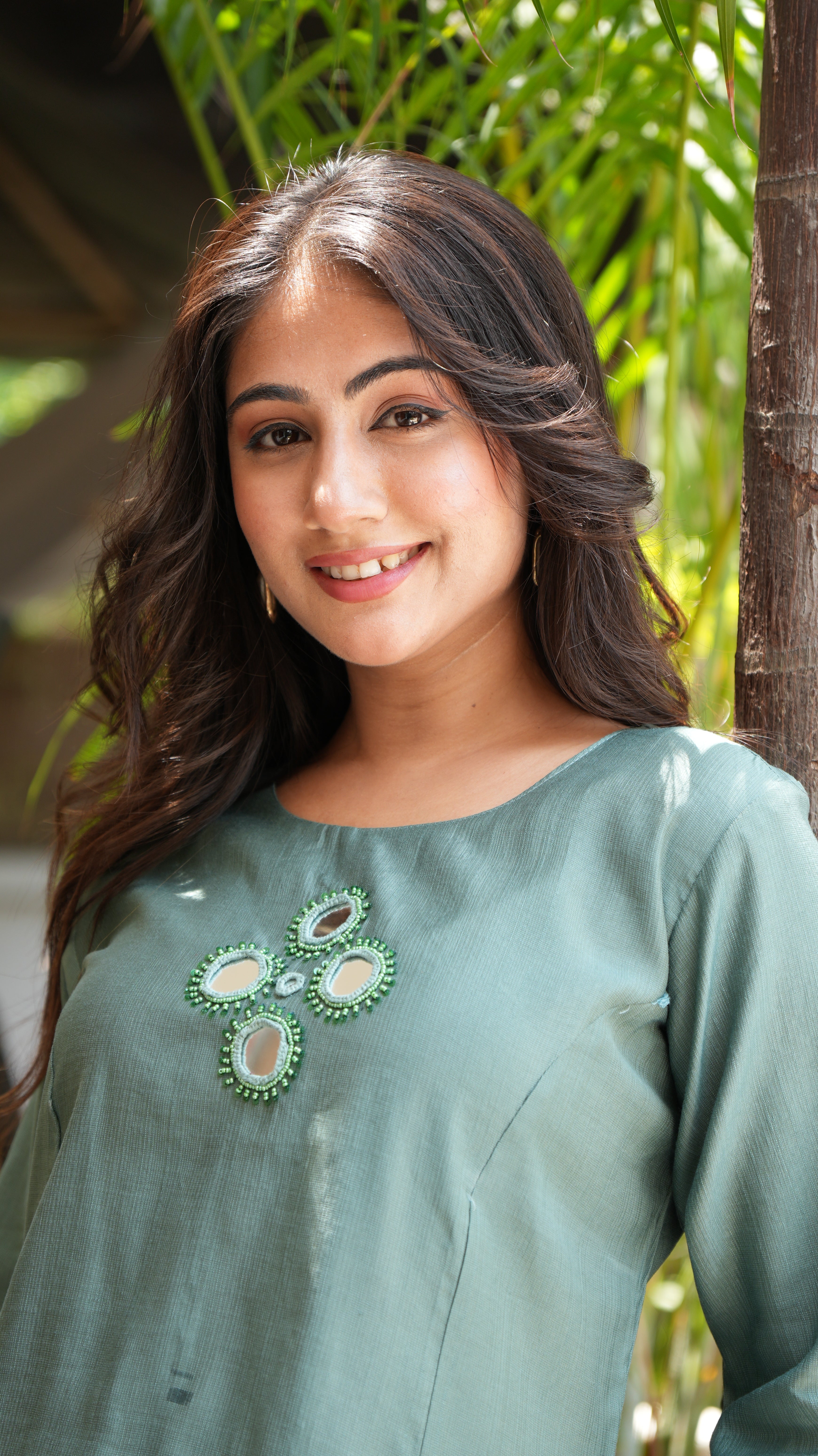 New Printed Kurta Pant Set Blue