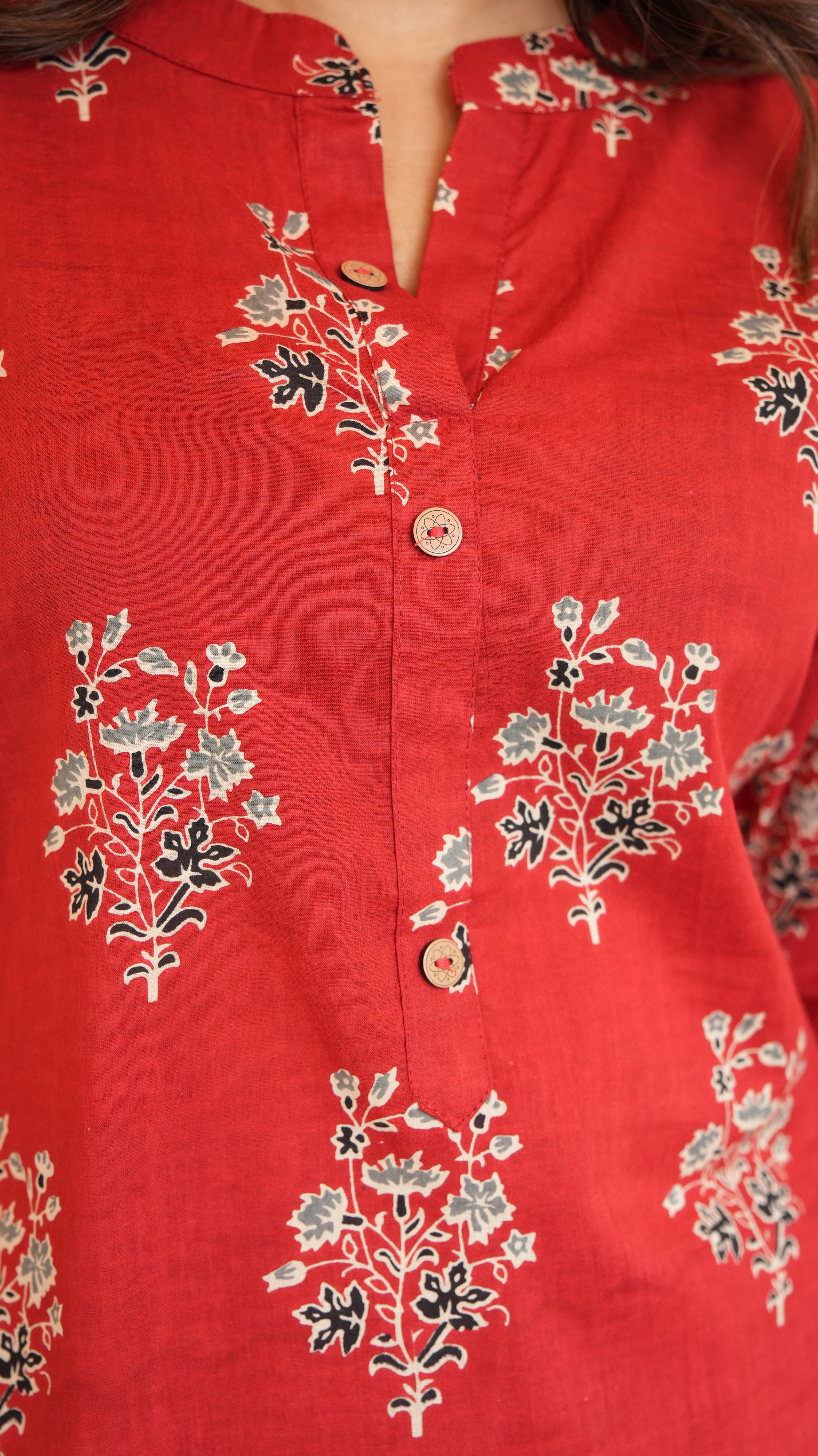 New Printed Kurta Pant Set Blue