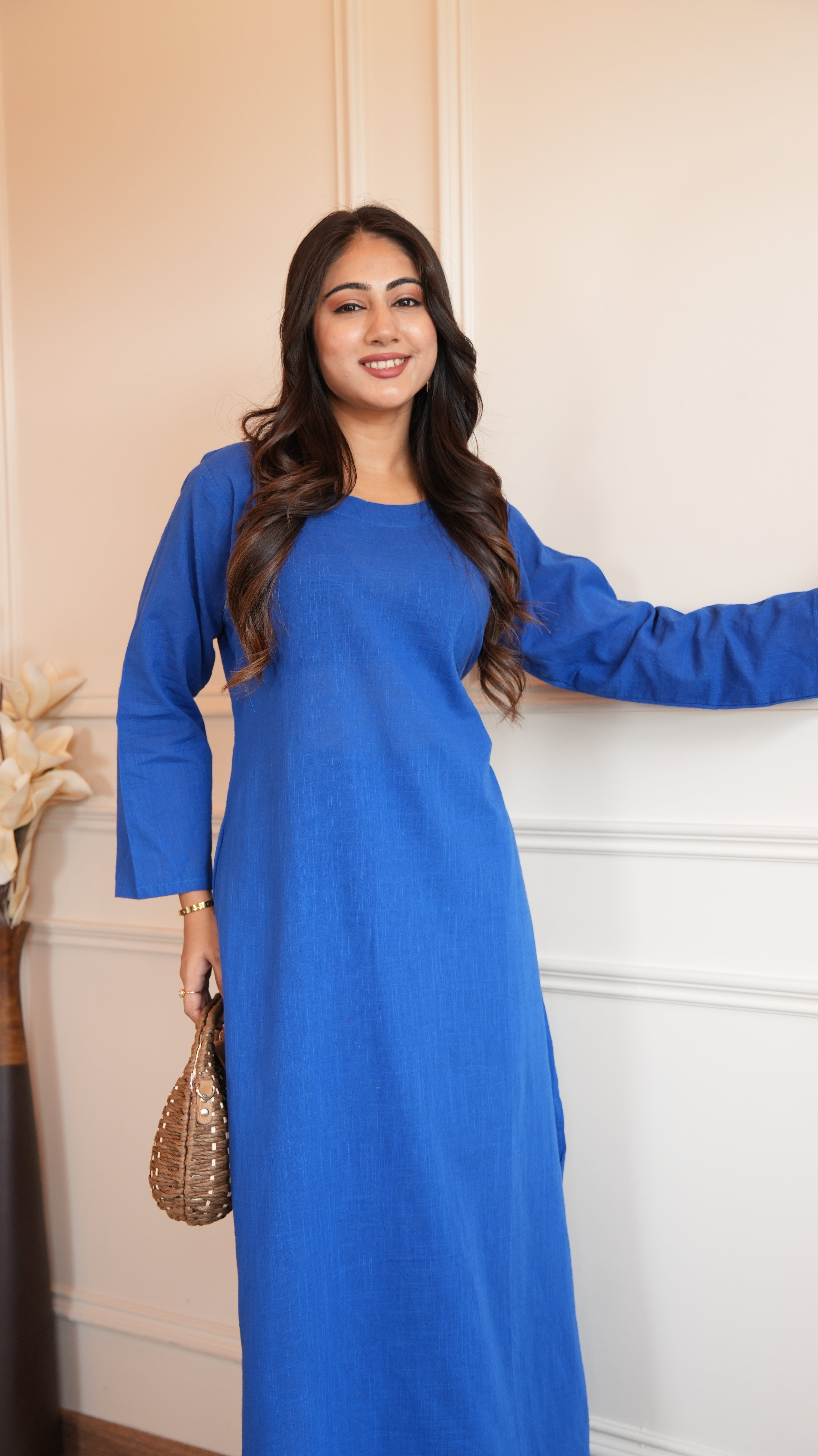 Women's Cotton Kurta pant sets - Blue