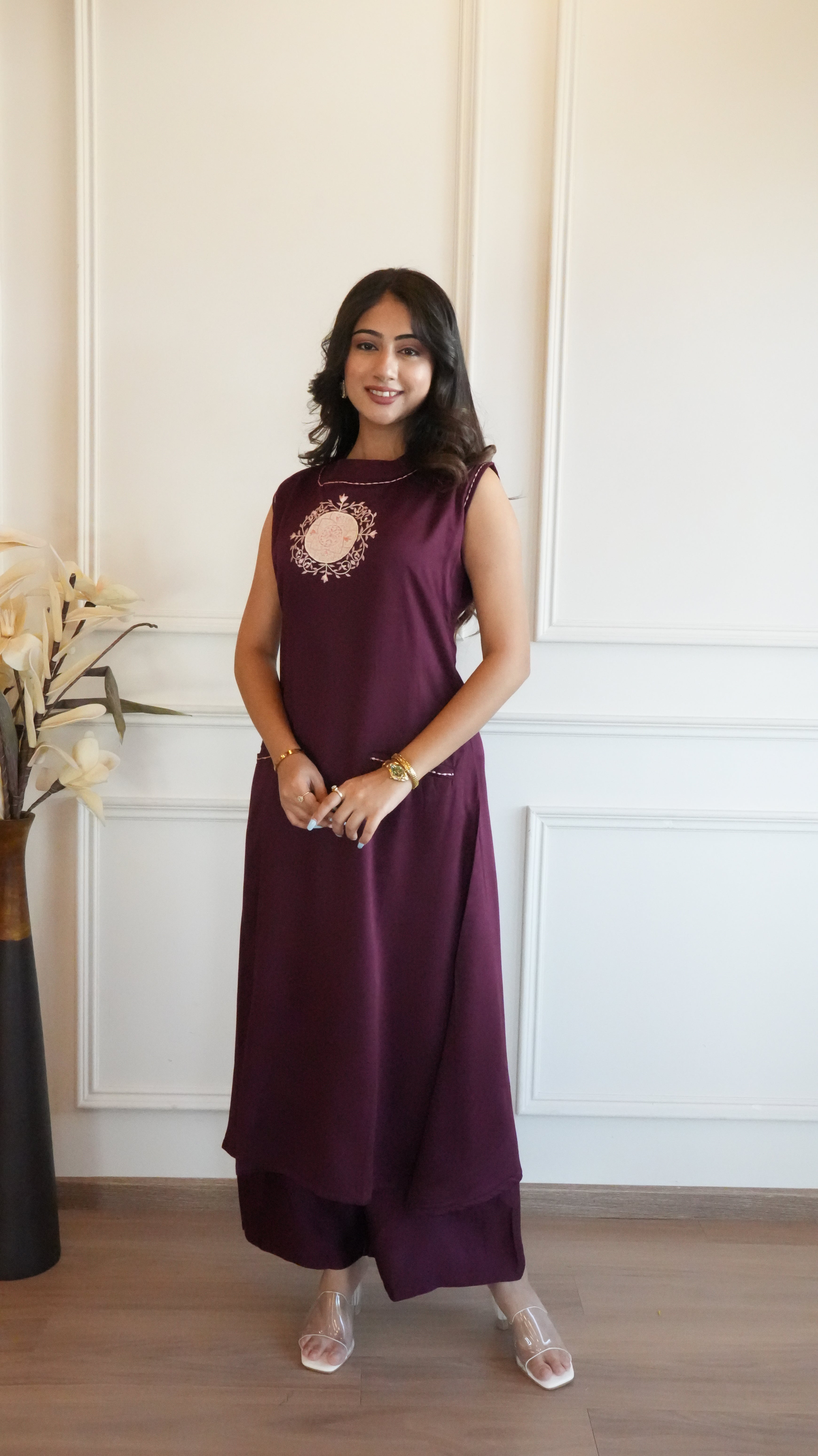 New Printed Kurta Pant Set Blue