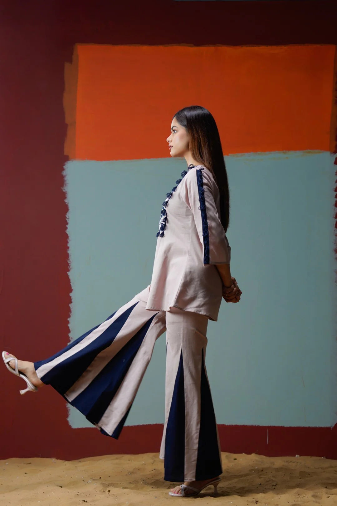 Tatva Indi Cream Cotton Co-ord Set