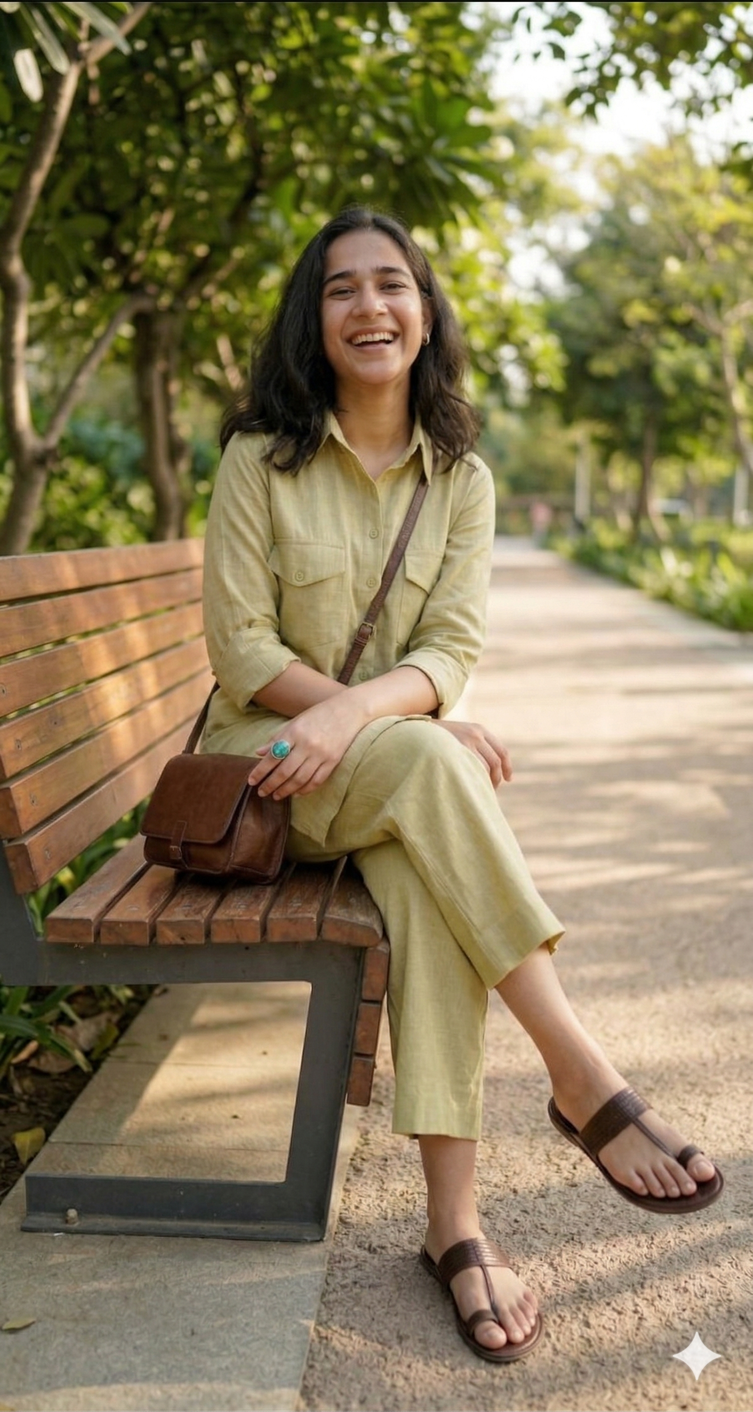 Sage Green Casual Cotton Co-ord Set for Women