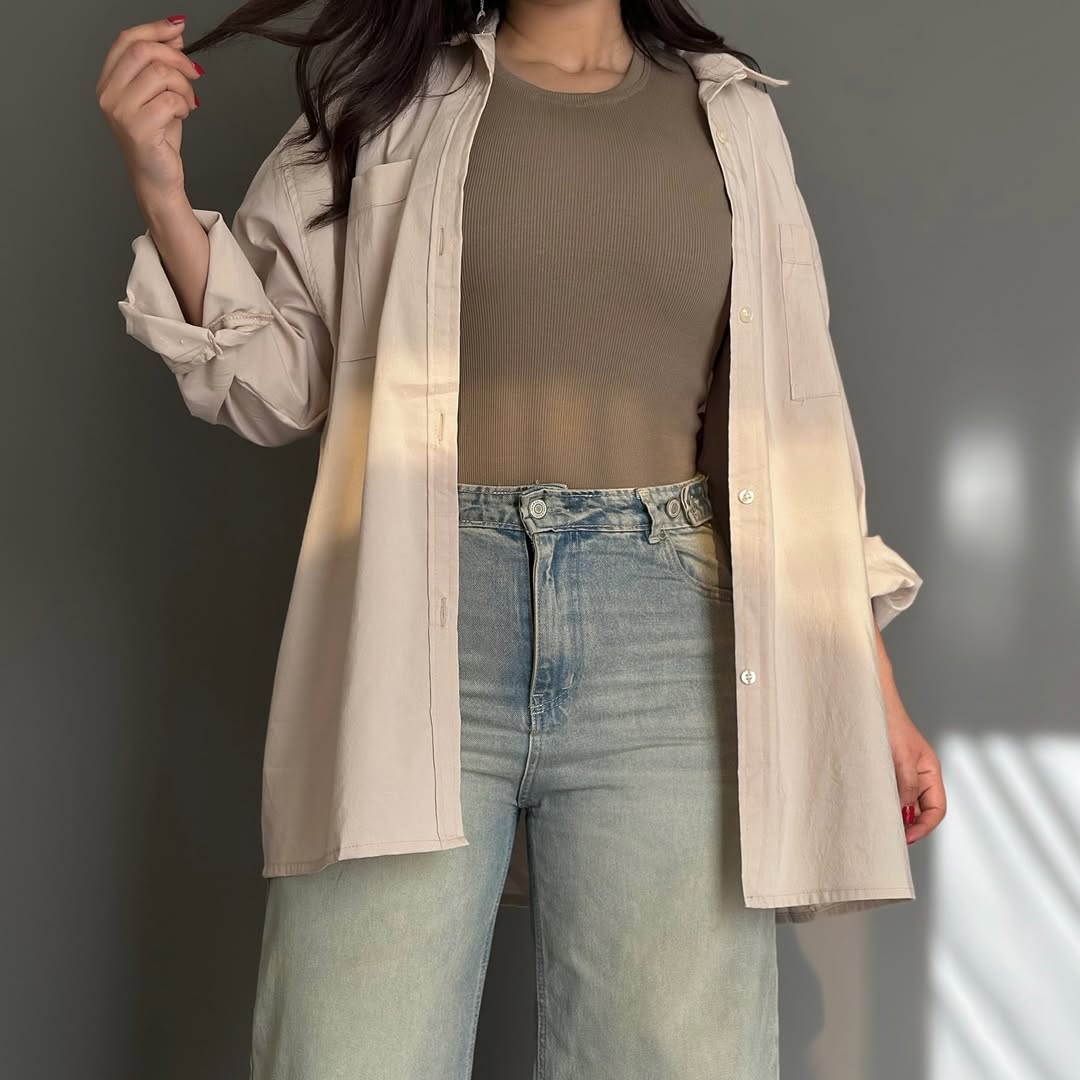 Must Have Bamboo Poplin Shirt Parchment