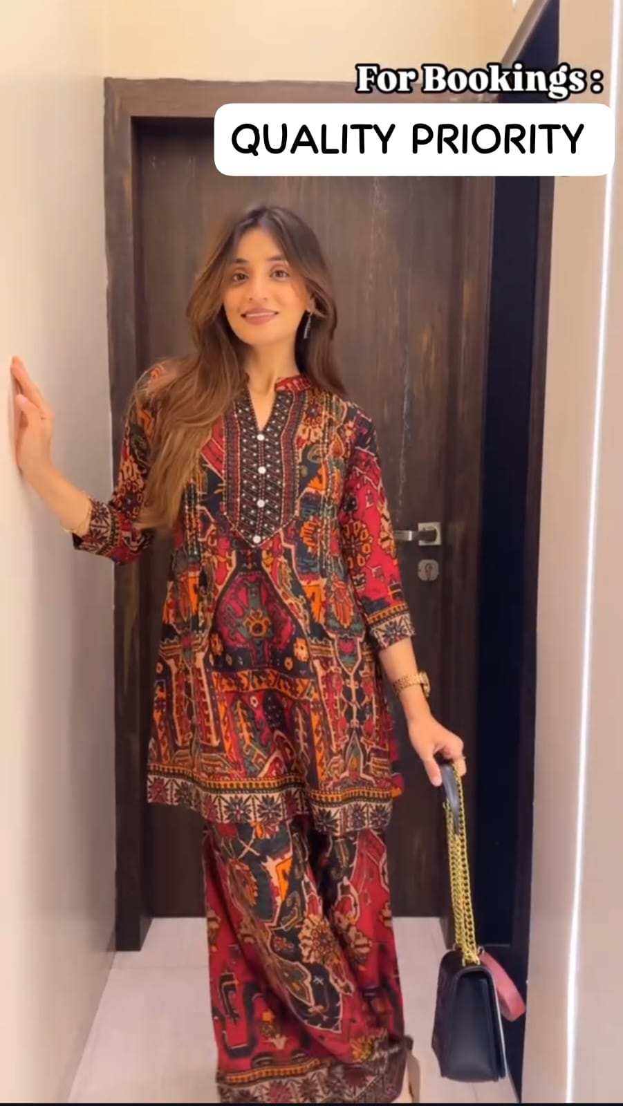Bohemian Maroon Multicolor Printed Co-Ord Set